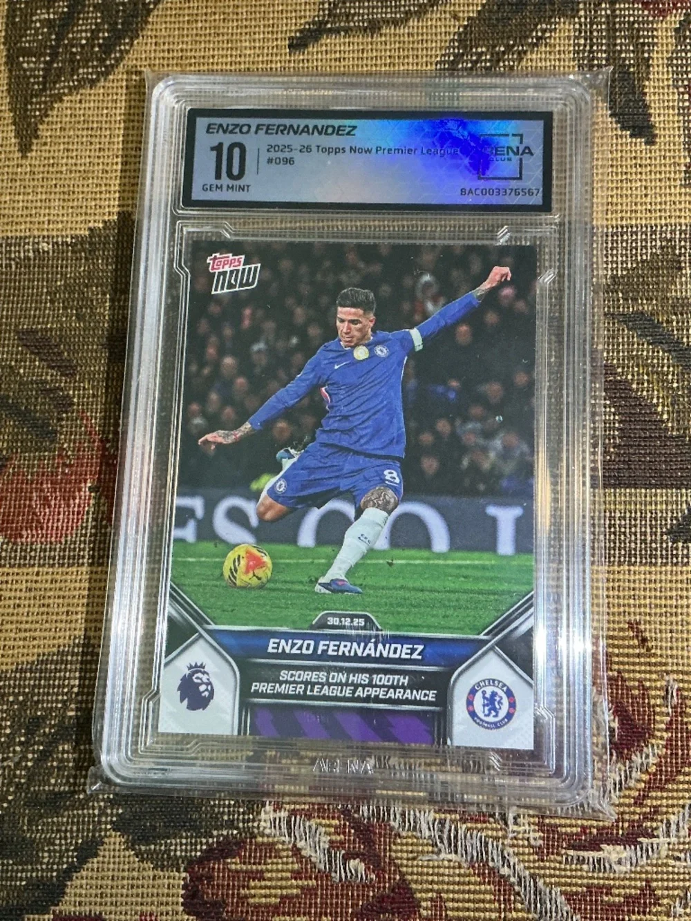 Enzo Fernandez 2026 Topps NOW #096 Chelsea FC Argentina World Cup Star Arena 10
